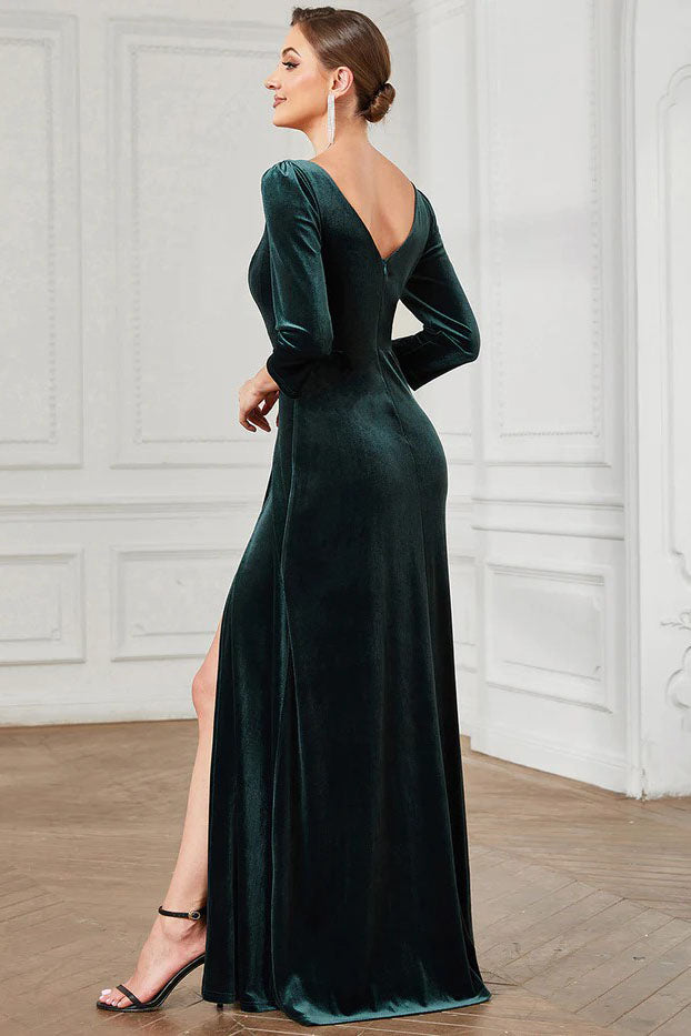 Sheath-Column Floor Length Velvet Dress CS0382