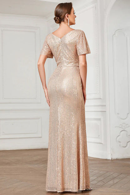 Sheath-Column Floor Length Sequined Dress CS0383