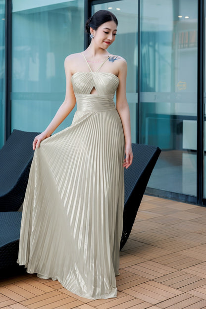 Sheath-Column Floor Length Hot Stamping Cloth Prom Dress CS0486