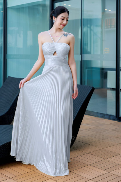 Sheath-Column Floor Length Hot Stamping Cloth Prom Dress CS0486