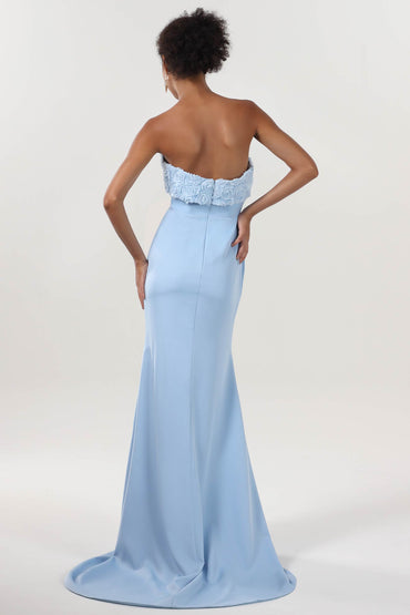 Trumpet-Mermaid Sweep-Brush Train Stretch Crepe Bridesmaid Dress CS0591BM