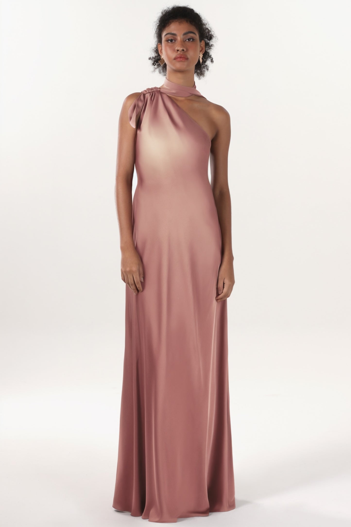 Sheath-Column Maxi Luxe Satin Formal Dress CS0607