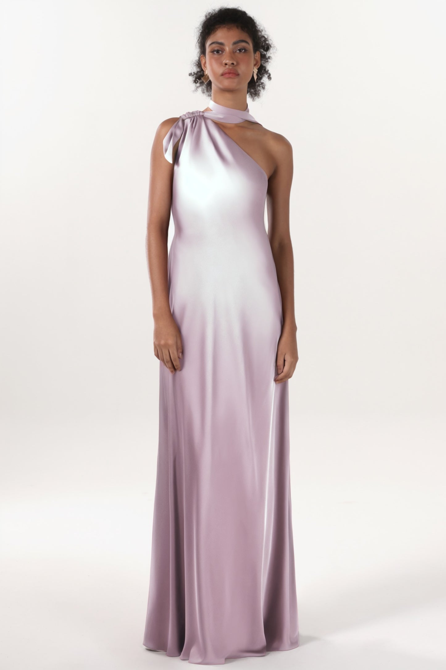 Sheath-Column Maxi Luxe Satin Formal Dress CS0607