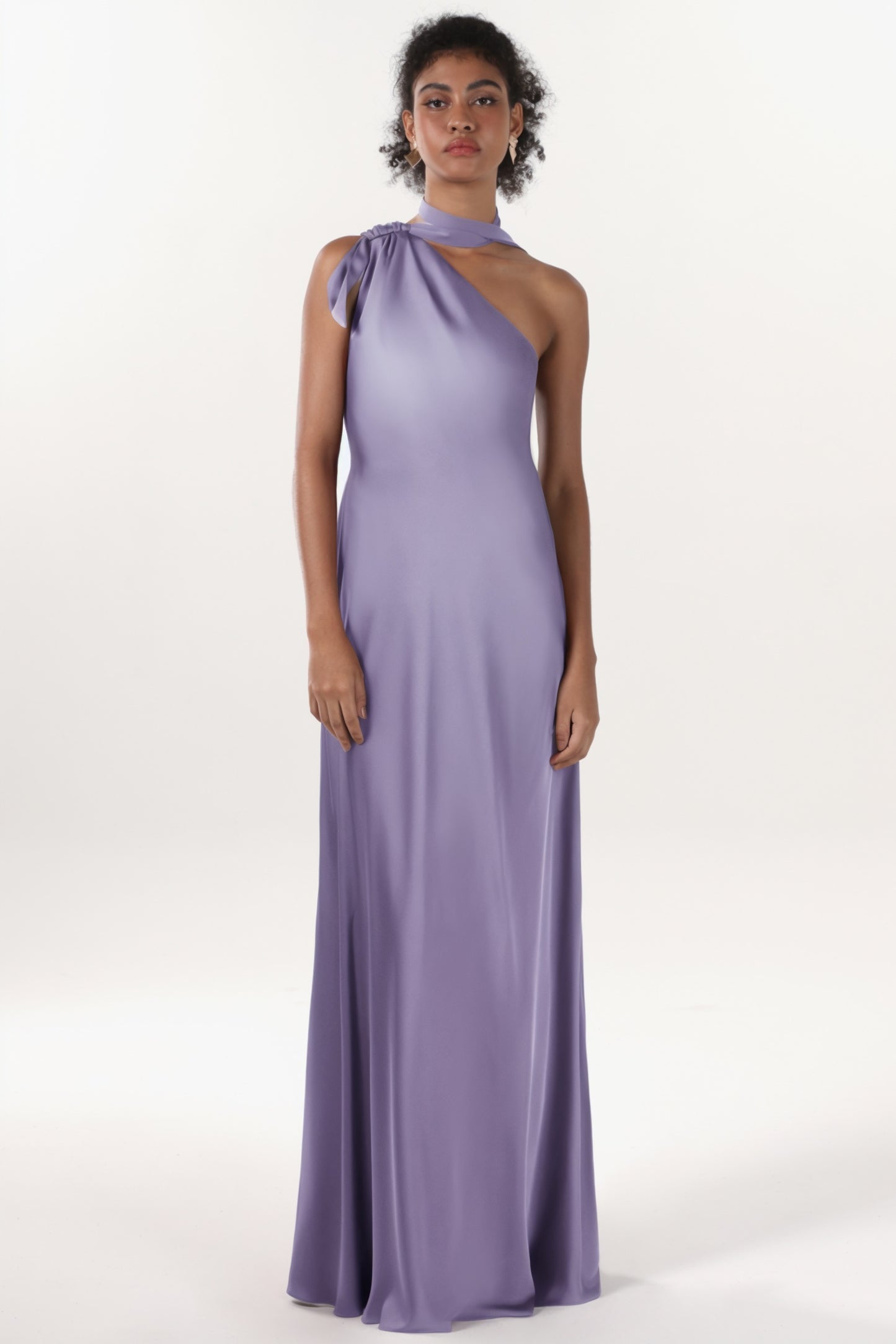 Sheath-Column Maxi Luxe Satin Formal Dress CS0607