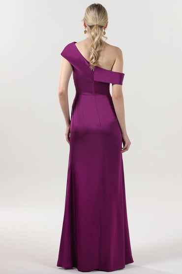 Sheath-Column Maxi Luxe Satin Formal Dress CS0609