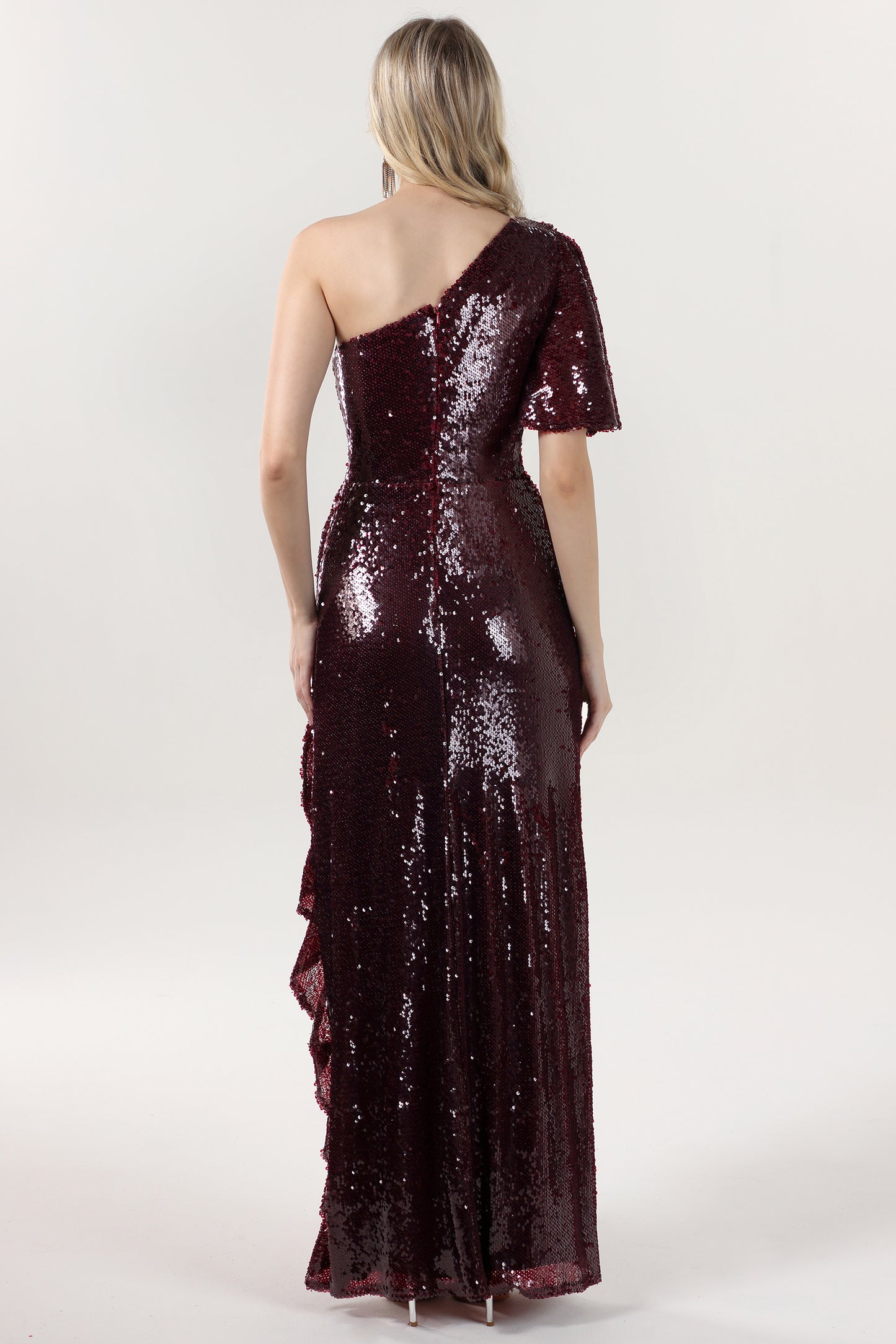 Sheath-Column Maxi Sequined Formal Dress CS0620