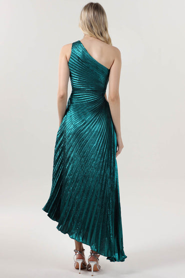 Sheath-Column Midi Metallic Bridesmaid Dress CS0644BM