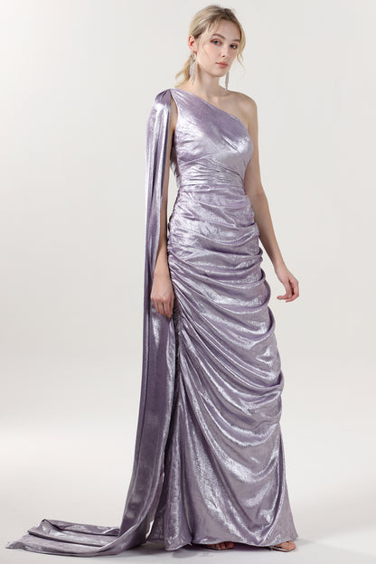 Trumpet-Mermaid Maxi Metallic Formal Dress CS0647