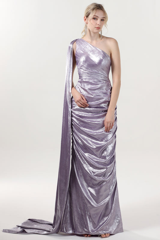 Trumpet-Mermaid Maxi Metallic Formal Dress CS0647