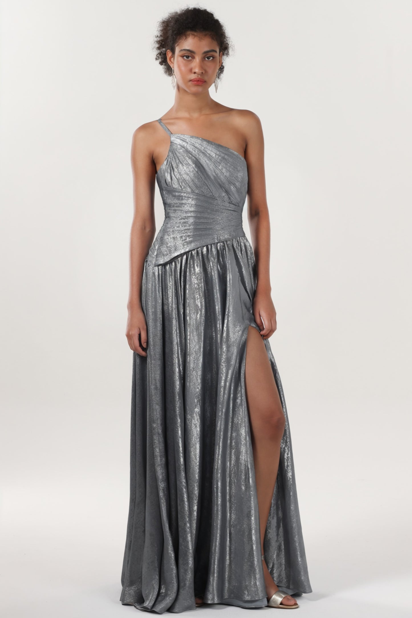 A-line Maxi Metallic Formal Dress CS0650