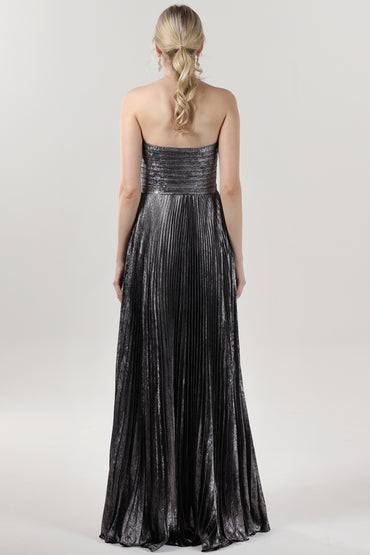 A-Line Maxi Metallic Formal Dress CS0654