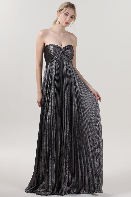 A-Line Maxi Metallic Formal Dress CS0654