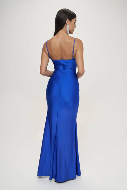 Sheath-Column Floor Length Nylon Spandex Dress CS0679