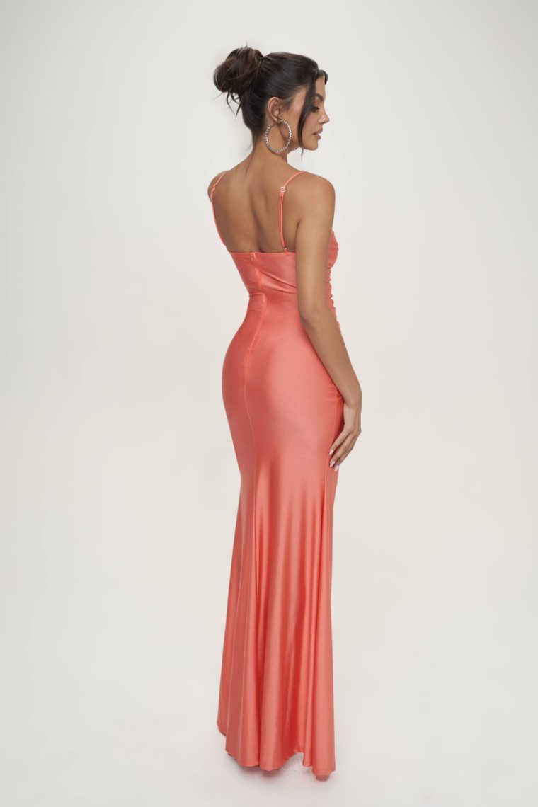 Sheath-Column Floor Length Nylon Spandex Dress CS0680