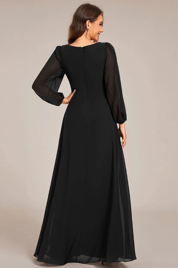 A-Line Maxi Chiffon Dress CS0681