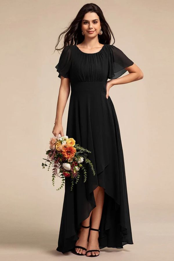 Asymmetrical Maxi Chiffon Dress CS0684