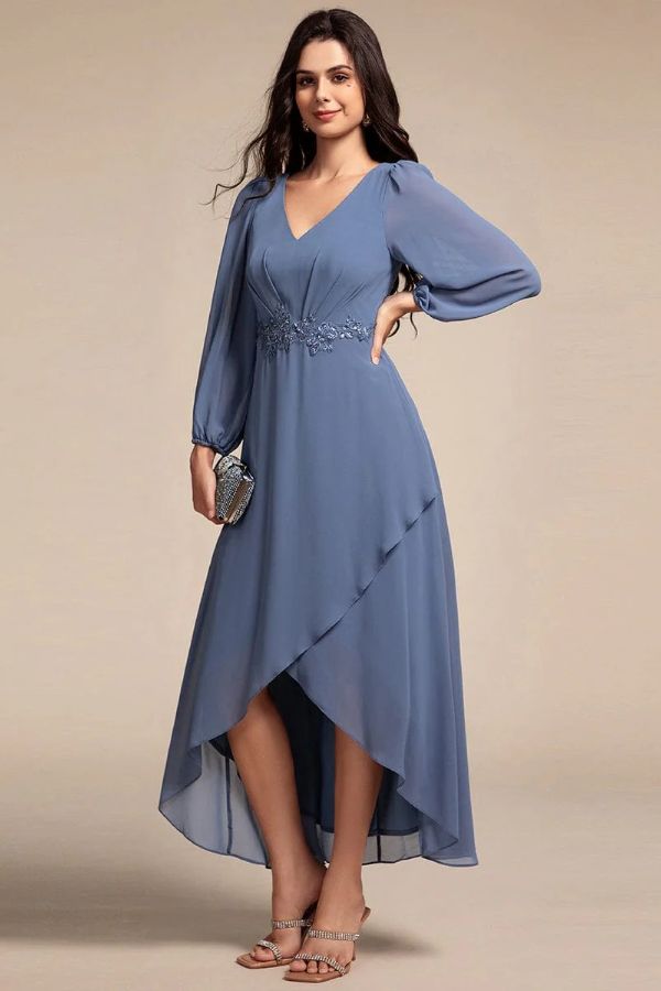 A-Line Midi Chiffon Dress CS0686