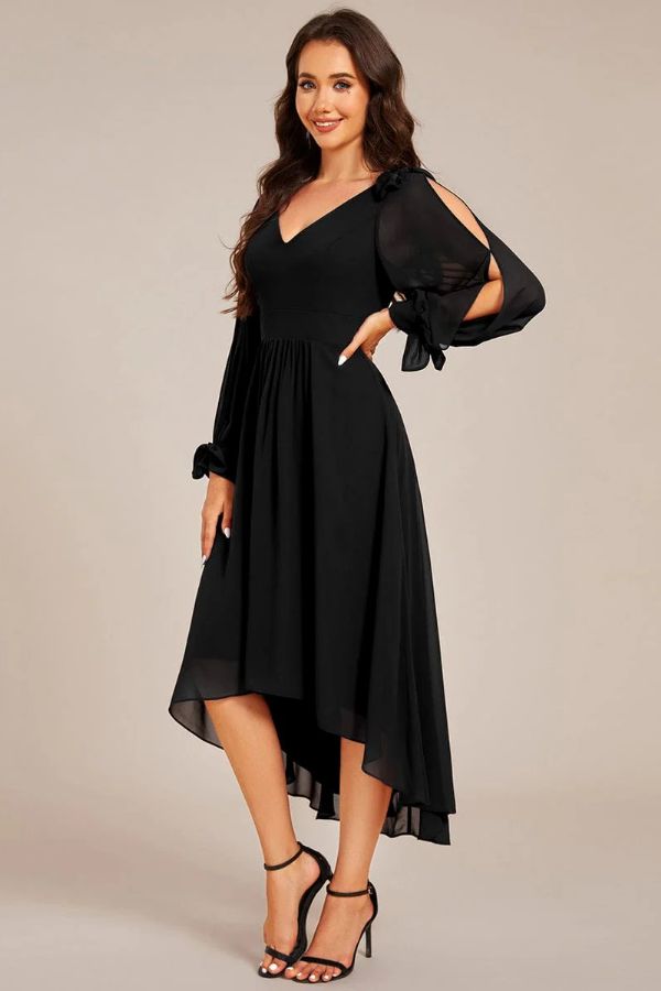 A-Line Midi Chiffon Dress CS0687