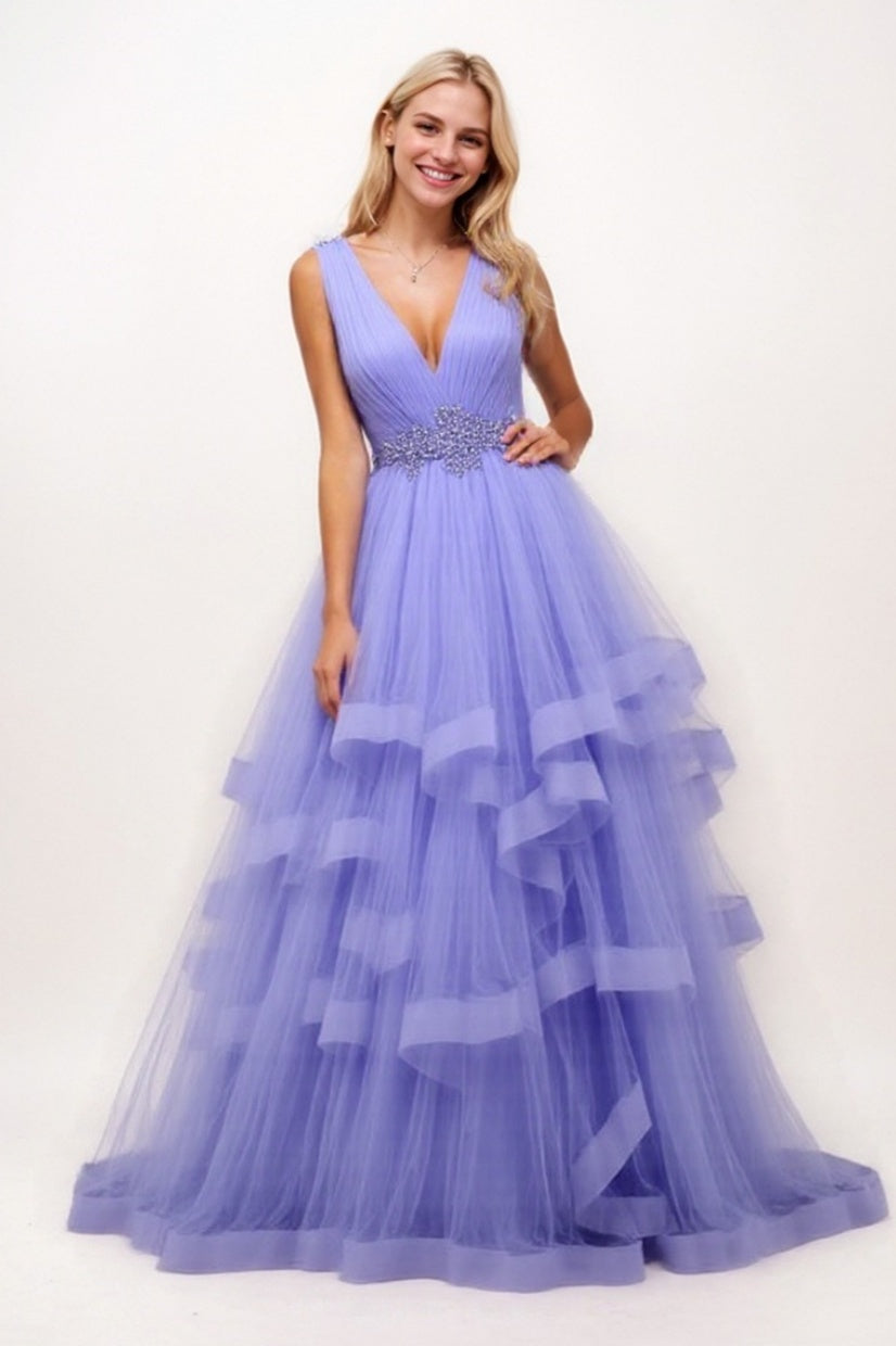 Ball Gown Maxi Tulle Prom Dress CS0692