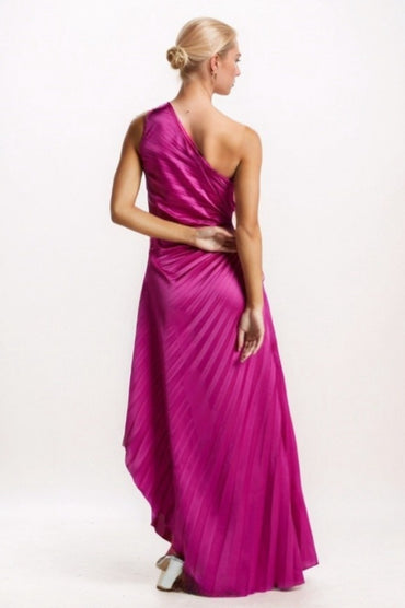 A-Line Maxi Satin Prom Dress CS0694