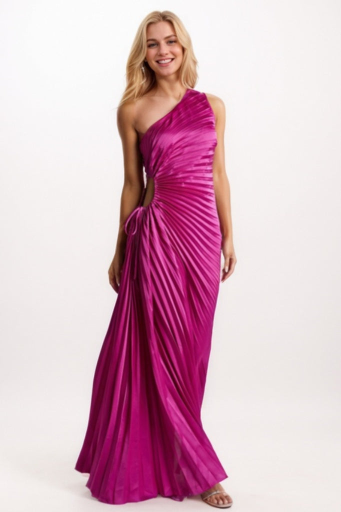 A-Line Maxi Satin Prom Dress CS0694