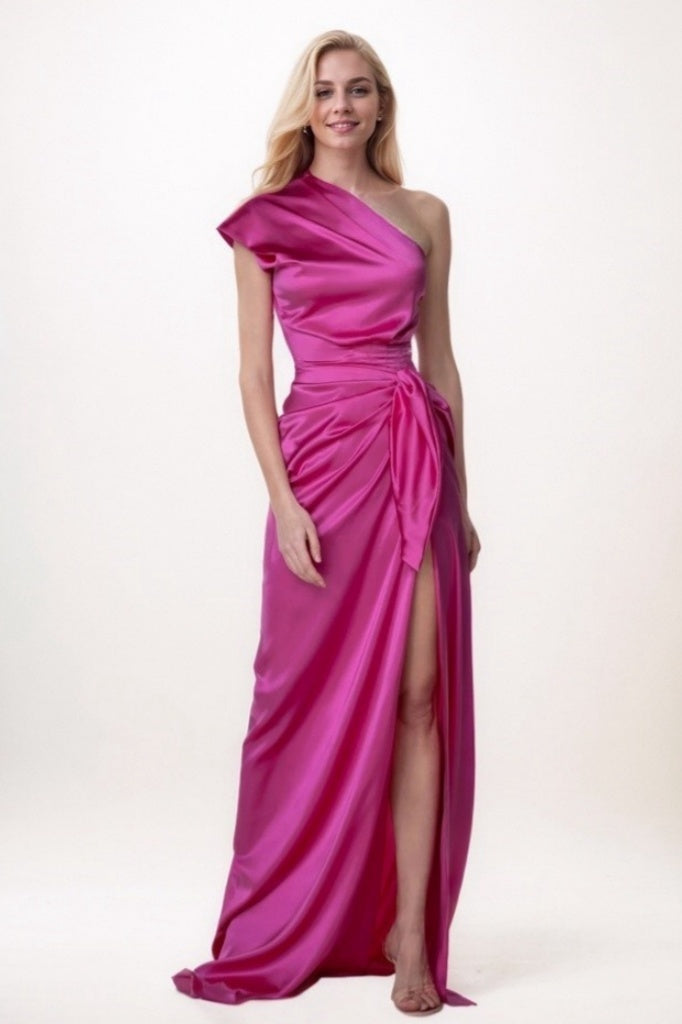 Mermaid Sweep-Brush Train Elastic Silk like Satin Prom Dress CS0696