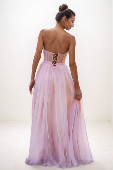 Sweetheart  A-Line Floor-Length Tulle Prom Dresses CS0741