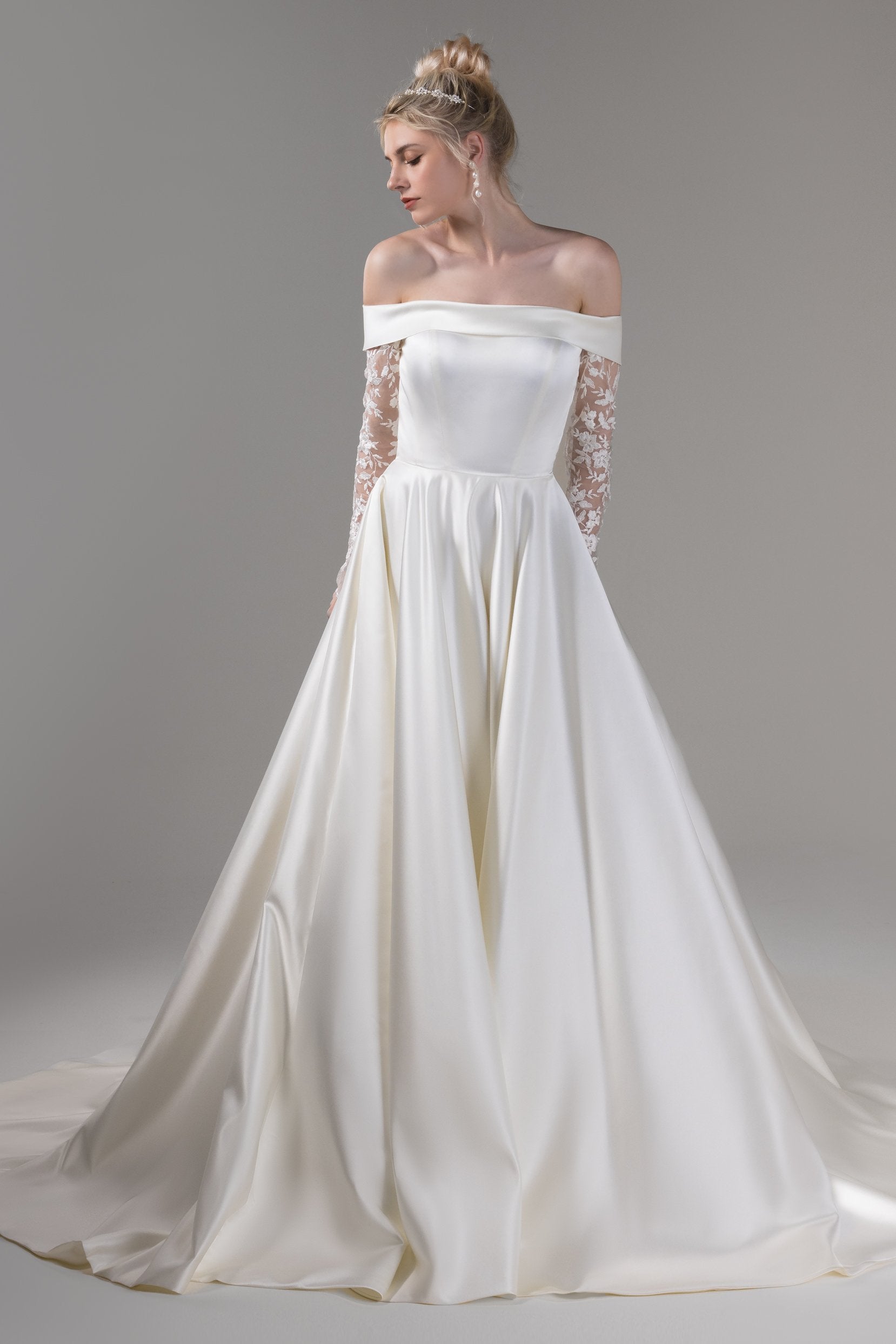 Off the Shoulder Wedding Dresses COCOMELODY