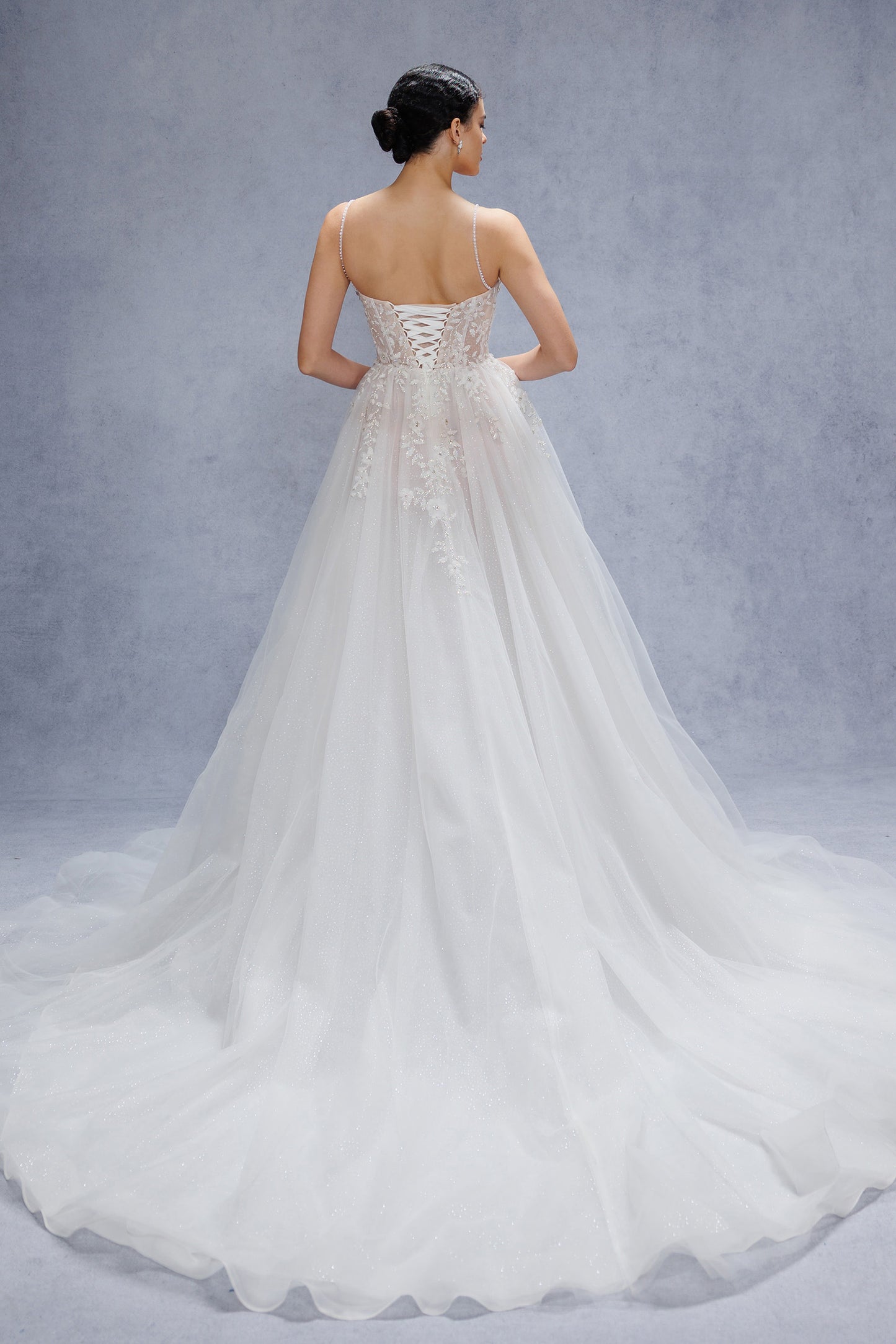 A-Line Court Train Tulle Wedding Dress CW3343