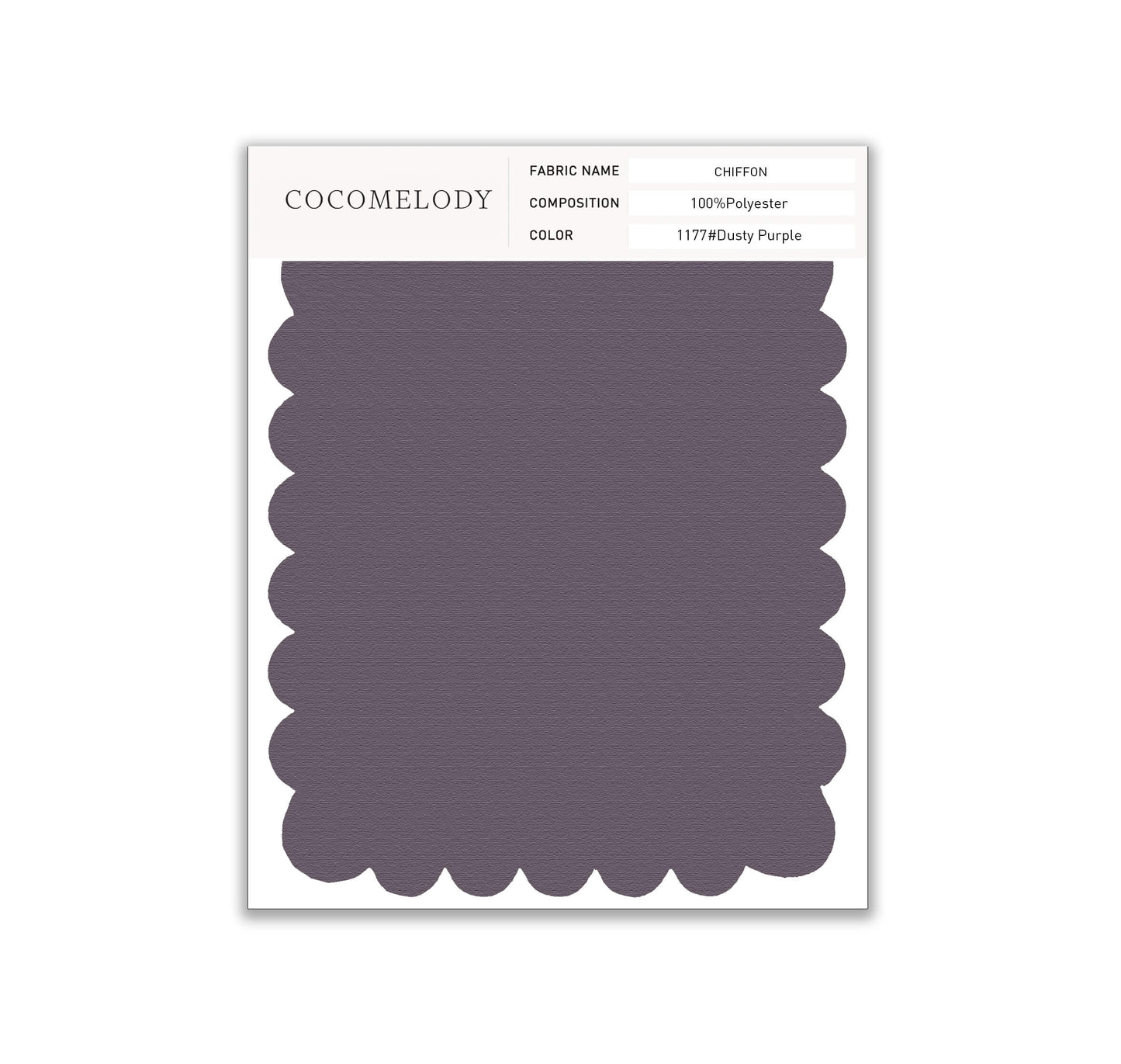 COCOMELODY Chiffon Fabric Swatch in Single Color SWCH16001 