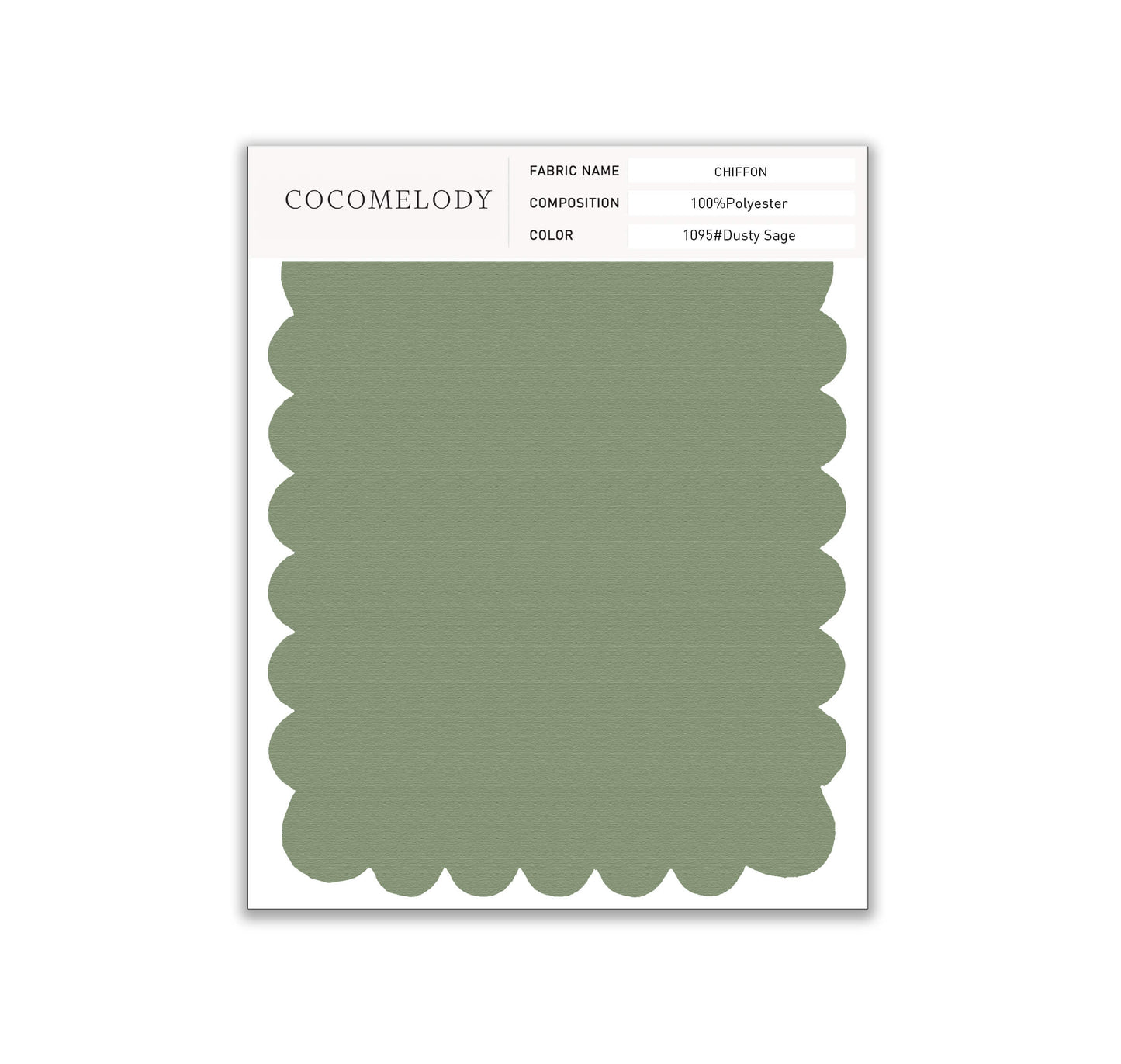 COCOMELODY Chiffon Fabric Swatch in Single Color SWCH16001 