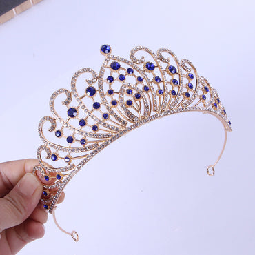 Bridal Crown Tiara Alloy Thick Silver Gold Crown Princess Bridal wedding accessories 650390631349