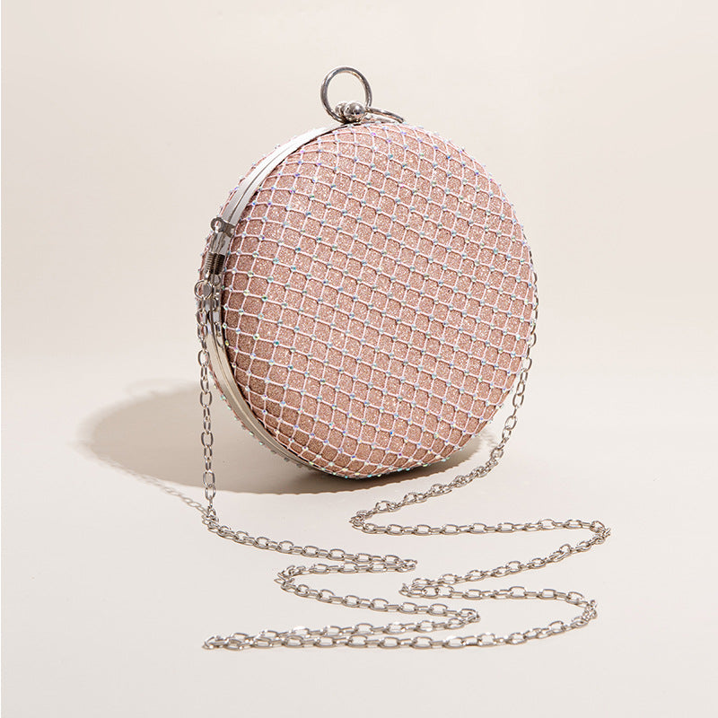 Small round bag ins Holding diamond-studded dinner bag Round jackhammer bag 640797477916