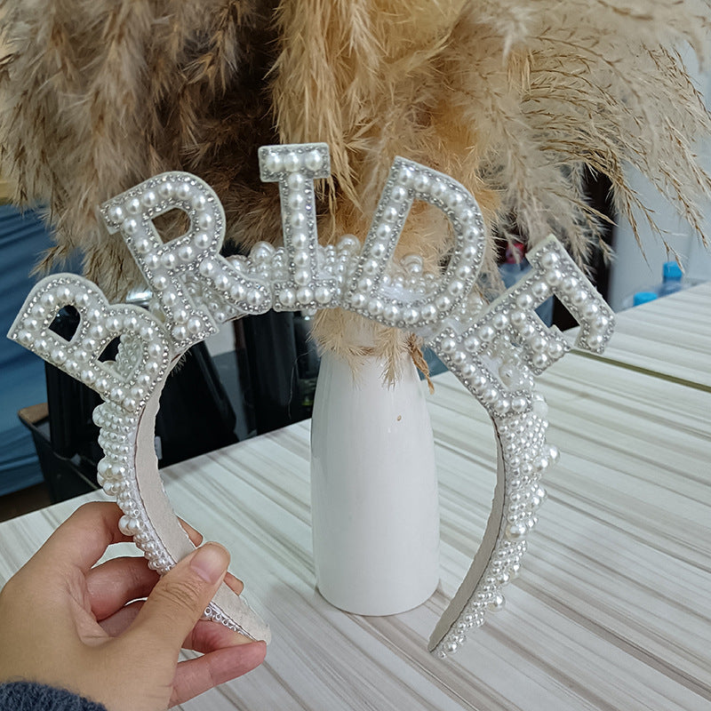 Bride pearl headband 713411831809