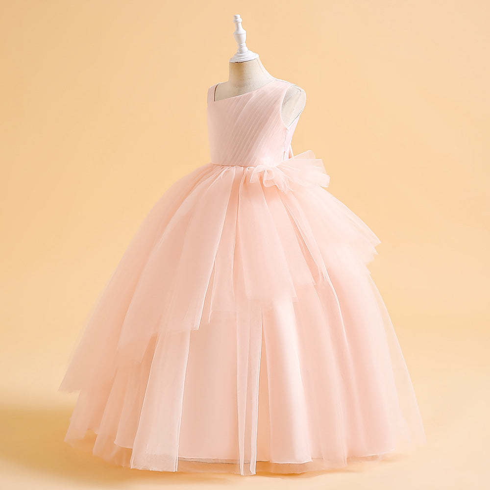 A-Line Maxi Tulle Flower Girl Dress 682982626293