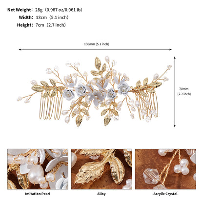 Bridal accessories Insert comb Atmospheric flowers wedding hair styling hair accessories vintage handcrafted comb 768931639047