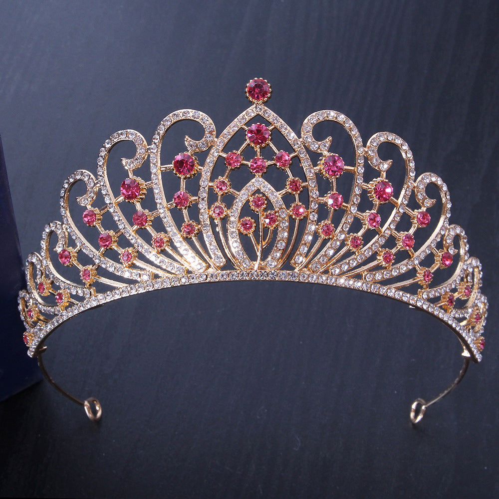 Bridal Crown Tiara Alloy Thick Silver Gold Crown Princess Bridal wedding accessories 650390631349