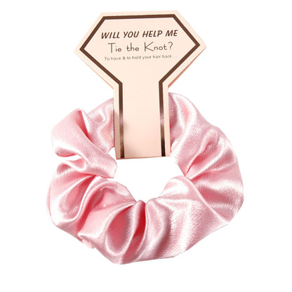 Crown Card Crystal Satin scrunchie Wedding party Gift Fashion solid color hair tie set 676812975531