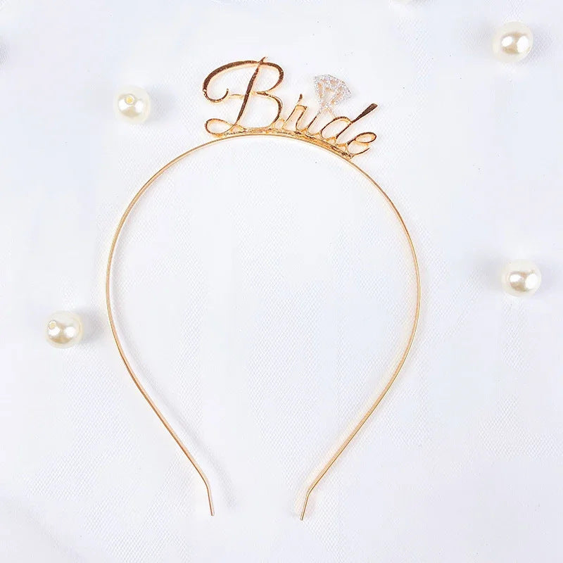 bride and team bride dusted rose gold hoop bride wedding bachelorette party decoration 798668181477