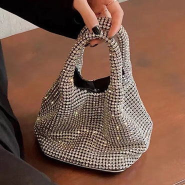 Diamond-studded dinner bag Bucket bag 814643373321