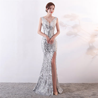 Trumpet-Mermaid Floor Length Sequins Dress 682171341454