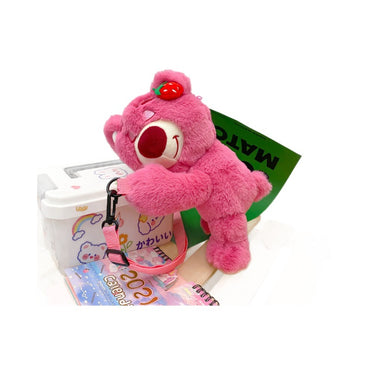 Straddle Strawberry Bear doll change kids bag 853476266016