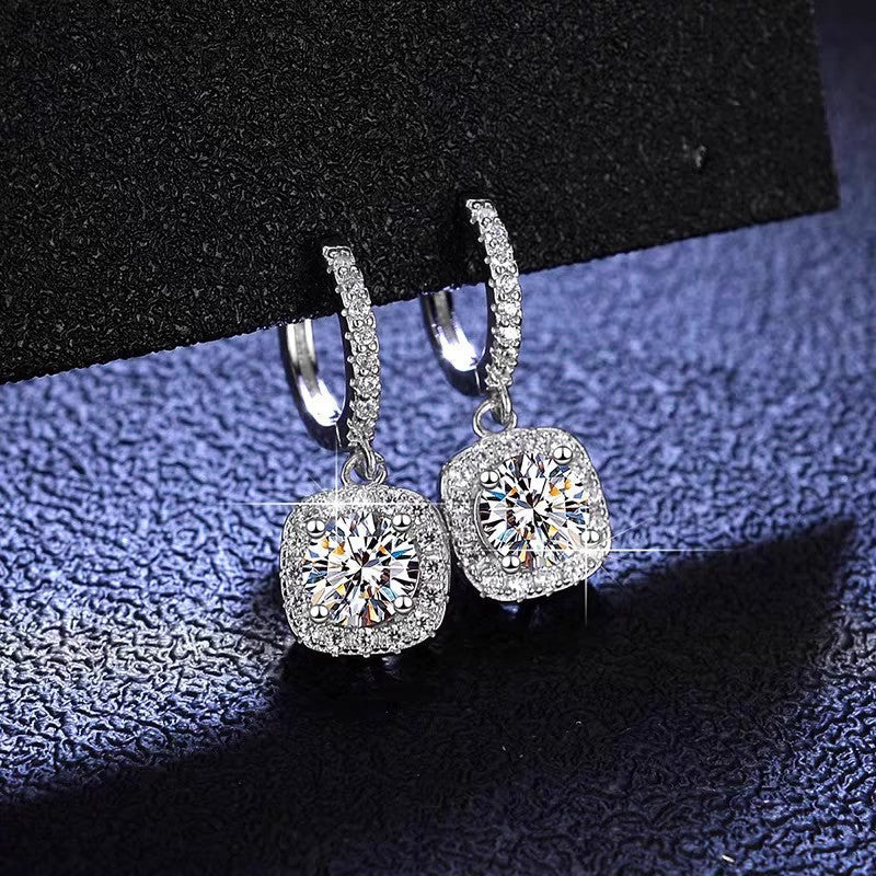 Sugar cube diamond earrings 805604207573