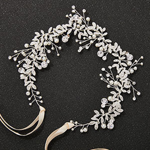 Explosive white handmade Crystal Tiara Bridal garland Hair accessories Pearl headband Headpieces  692378900508
