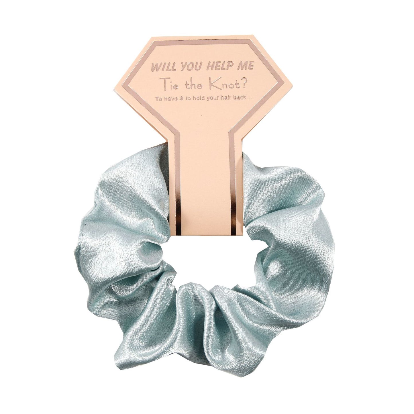 Crown Card Crystal Satin scrunchie Wedding party Gift Fashion solid color hair tie set 676812975531