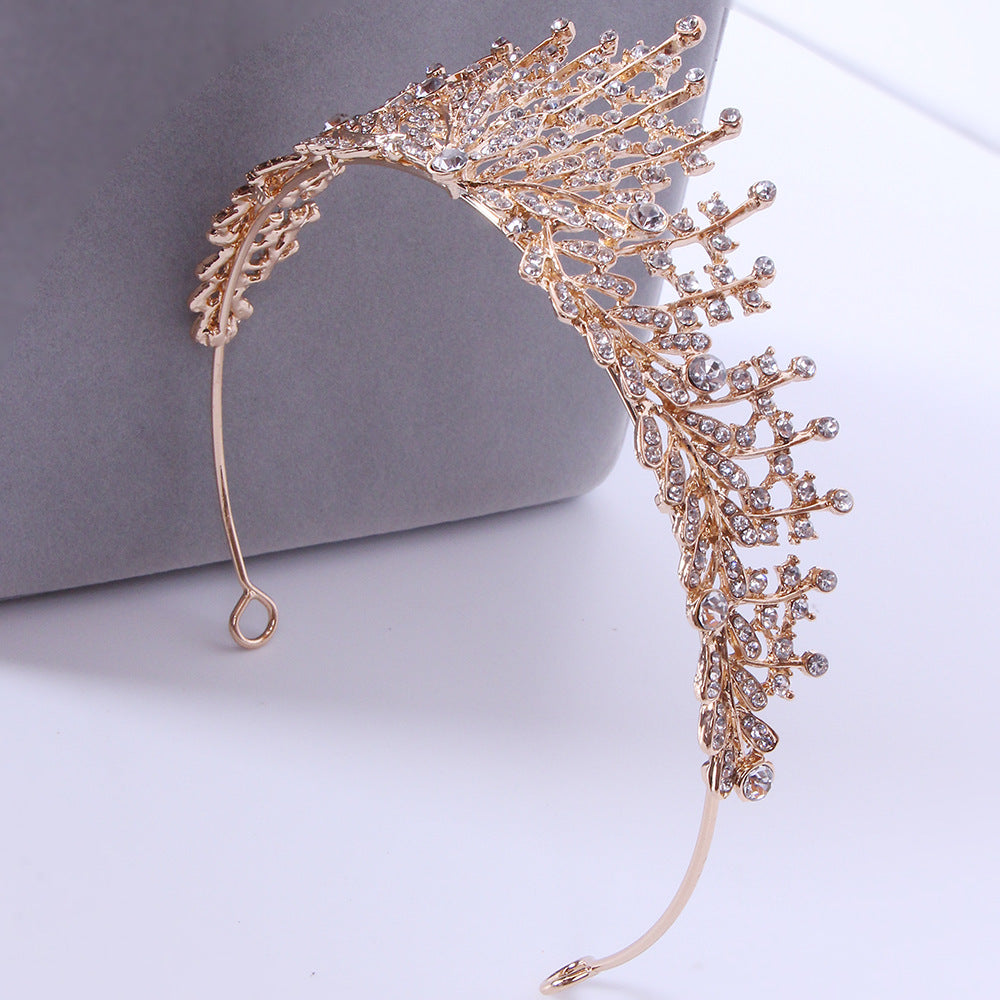 Bridal tiara Bridal Tiara Alloy bridal Tiara Headband Atmospheric Tiara 652188191347