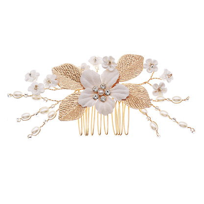 Bridal headwear Hairpin comb Wedding party wedding photo hairpin white polymer clay flower hair comb  768293185702