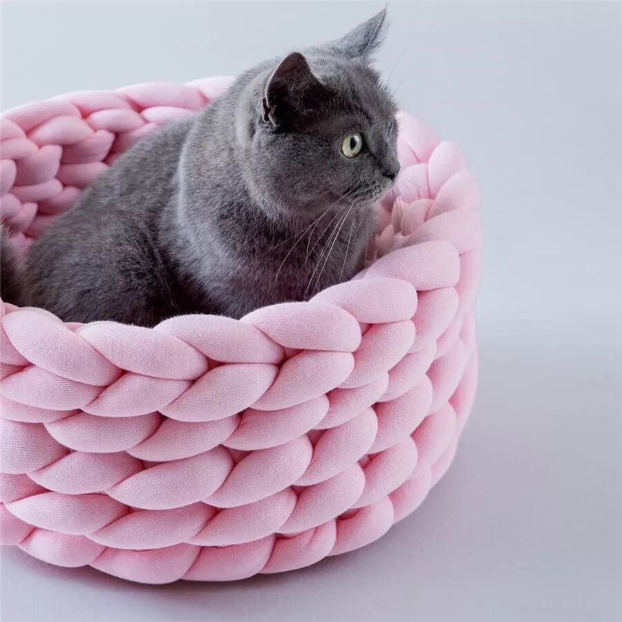 Hand-woven pet cat nest with cored cotton wool thread 651699753076