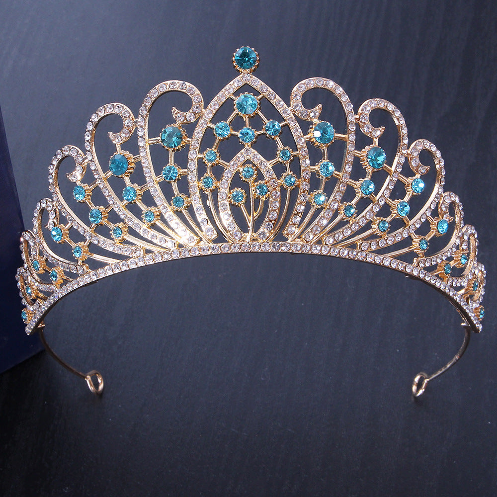 Bridal Crown Tiara Alloy Thick Silver Gold Crown Princess Bridal wedding accessories 650390631349