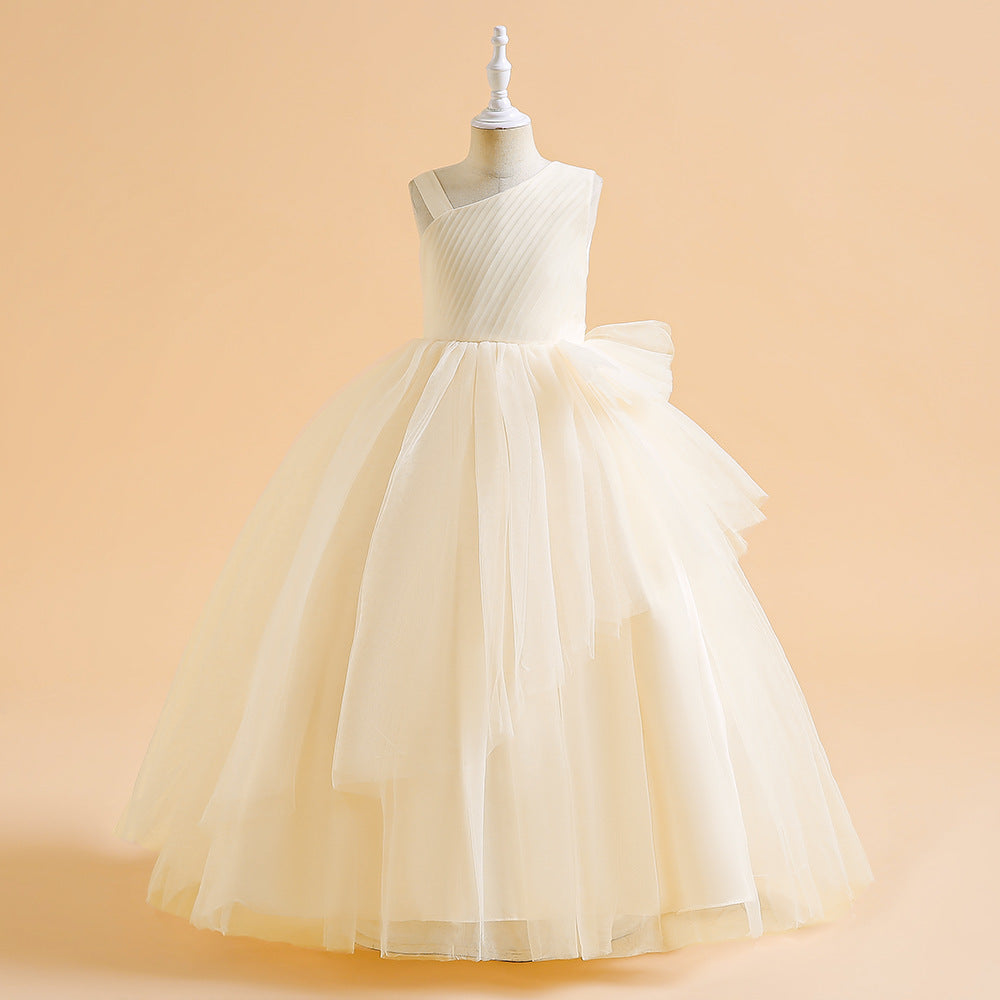 A-Line Maxi Tulle Flower Girl Dress 682982626293